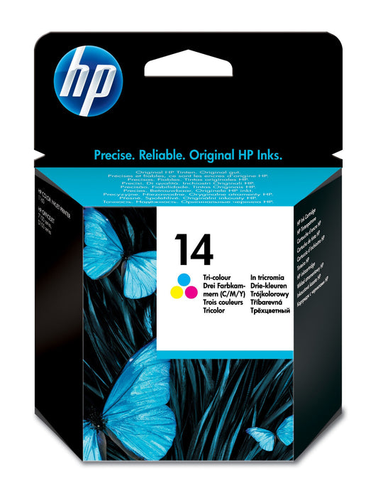 HP 14 ink cartridge 1 pc(s) Original Cyan, Magenta, Yellow