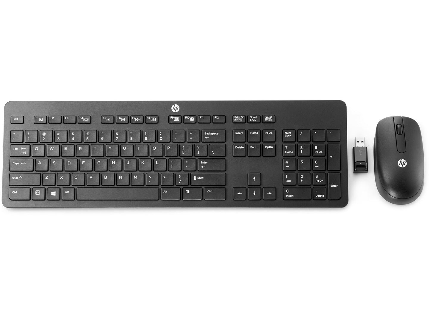 HP Wireless (UK) keyboard Mouse included RF Wireless QWERTY UK English Black