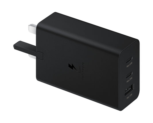 Samsung 65W Trio Universal Power Adapter Black USB Fast charging Indoor